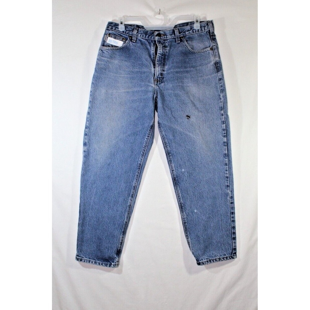 Carhartt Relaxed Fit Heavy Weight Light Denim Work‎ Jeans Men's Size 38x30